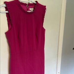 J. Crew Pink Mock Neck Sheath Dress Sleeveless